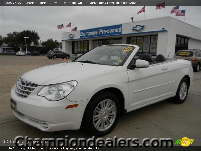 Stone White / Dark Slate Gray/Light Slate Gray 2008 Chrysler Sebring Touring Convertible