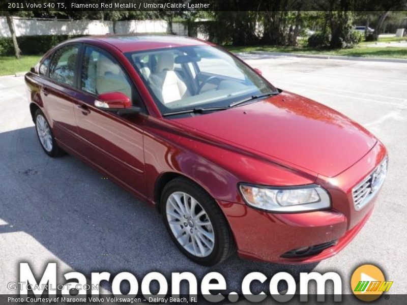 Flamenco Red Metallic / Umbra/Calcite Leather 2011 Volvo S40 T5