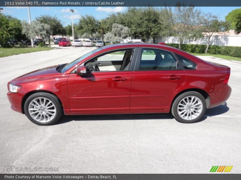 Flamenco Red Metallic / Umbra/Calcite Leather 2011 Volvo S40 T5