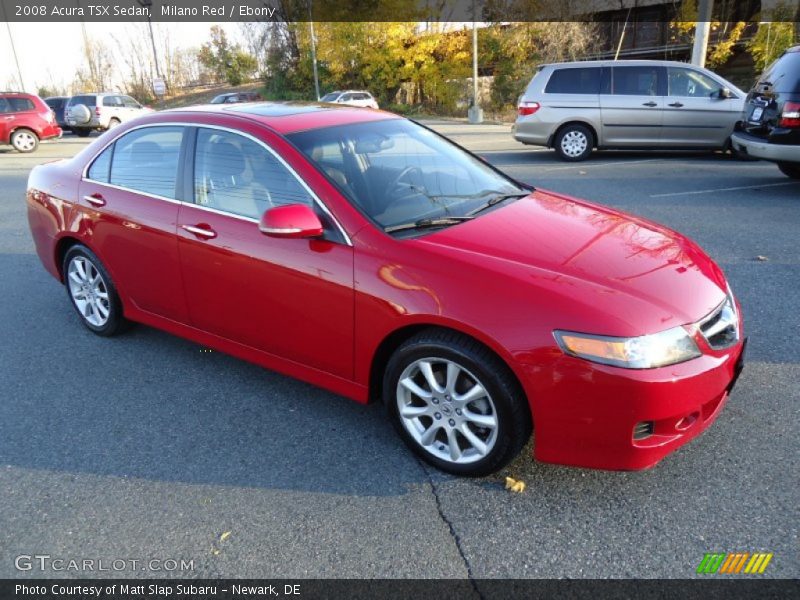 Milano Red / Ebony 2008 Acura TSX Sedan