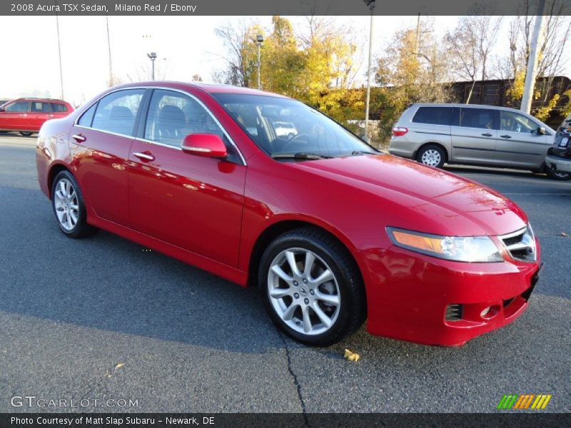 Milano Red / Ebony 2008 Acura TSX Sedan