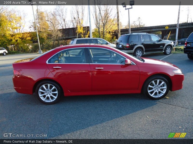 Milano Red / Ebony 2008 Acura TSX Sedan