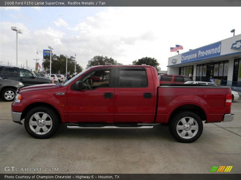 Redfire Metallic / Tan 2008 Ford F150 Lariat SuperCrew