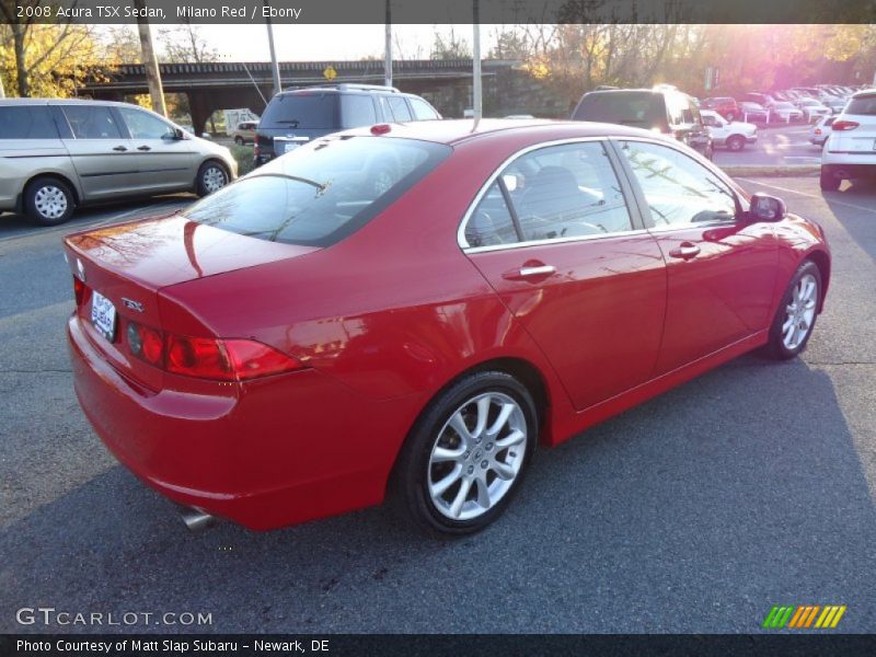 Milano Red / Ebony 2008 Acura TSX Sedan