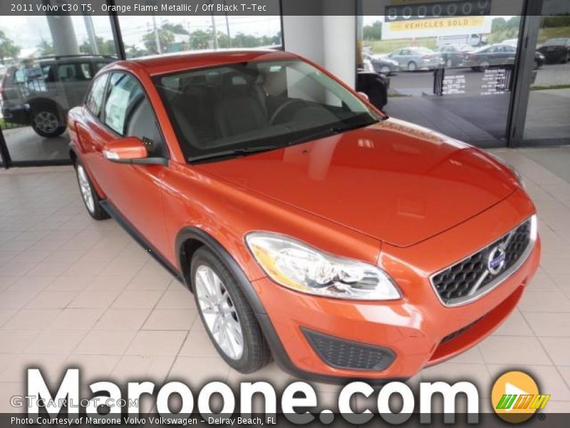 Orange Flame Metallic / Off Black T-Tec 2011 Volvo C30 T5