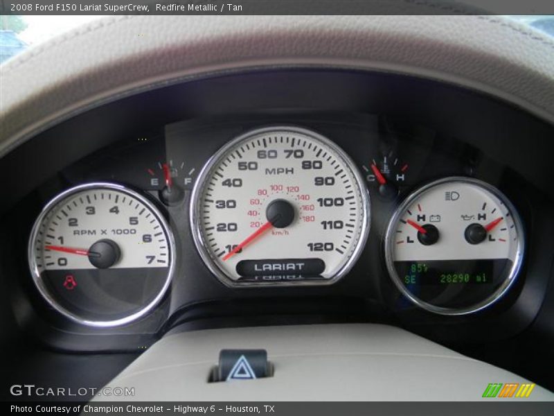 Redfire Metallic / Tan 2008 Ford F150 Lariat SuperCrew