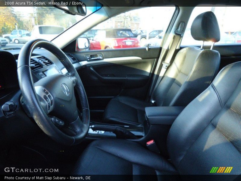 Milano Red / Ebony 2008 Acura TSX Sedan