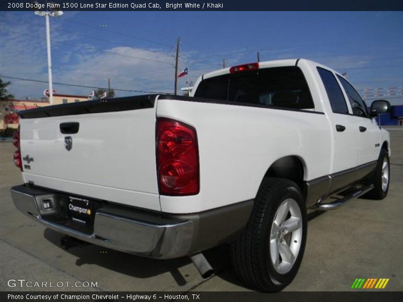 Bright White / Khaki 2008 Dodge Ram 1500 Lone Star Edition Quad Cab