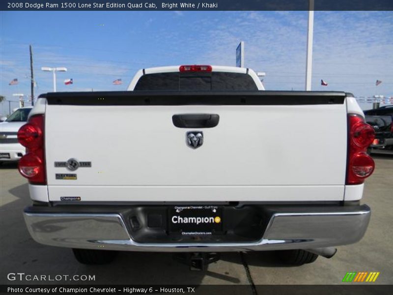Bright White / Khaki 2008 Dodge Ram 1500 Lone Star Edition Quad Cab