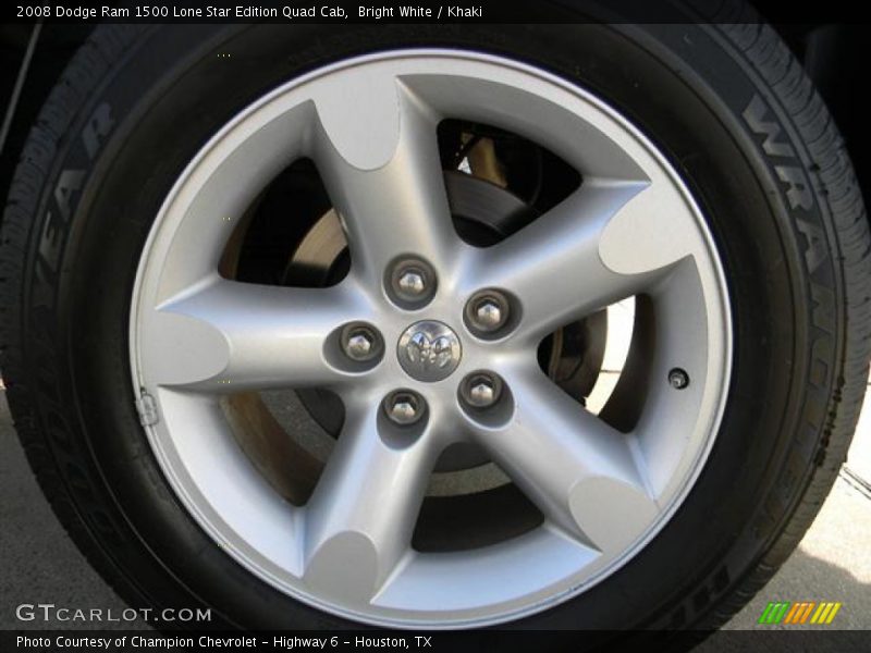 Bright White / Khaki 2008 Dodge Ram 1500 Lone Star Edition Quad Cab