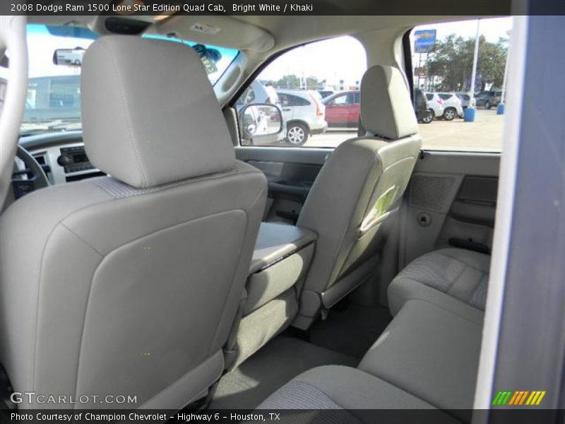 Bright White / Khaki 2008 Dodge Ram 1500 Lone Star Edition Quad Cab