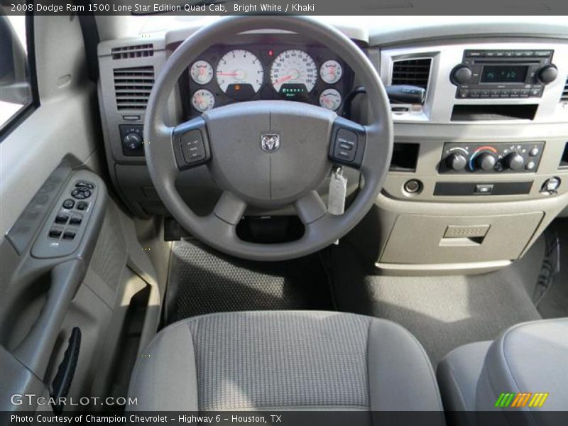 Bright White / Khaki 2008 Dodge Ram 1500 Lone Star Edition Quad Cab