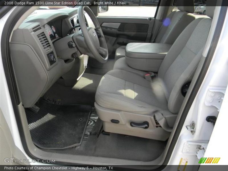 Bright White / Khaki 2008 Dodge Ram 1500 Lone Star Edition Quad Cab