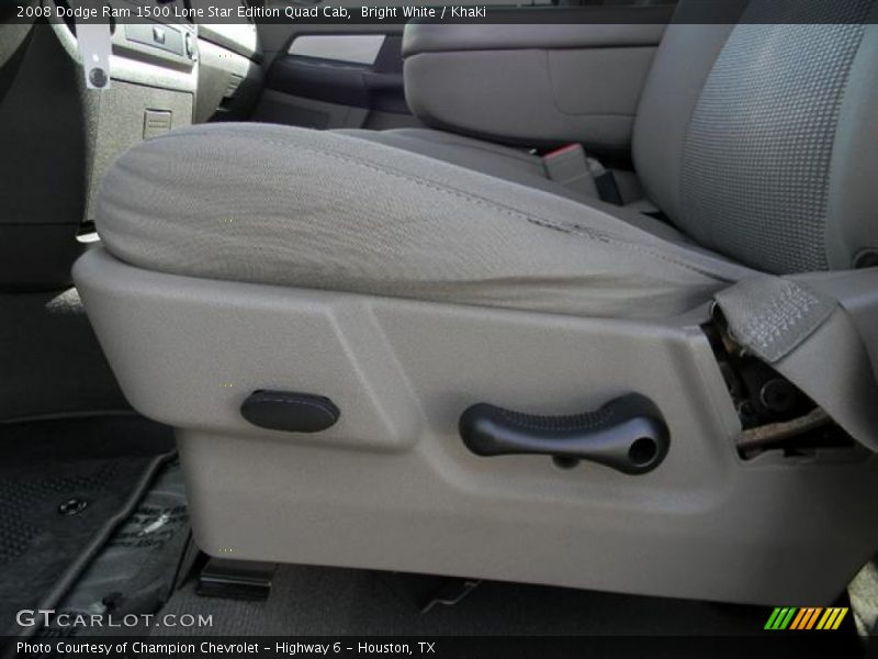 Bright White / Khaki 2008 Dodge Ram 1500 Lone Star Edition Quad Cab