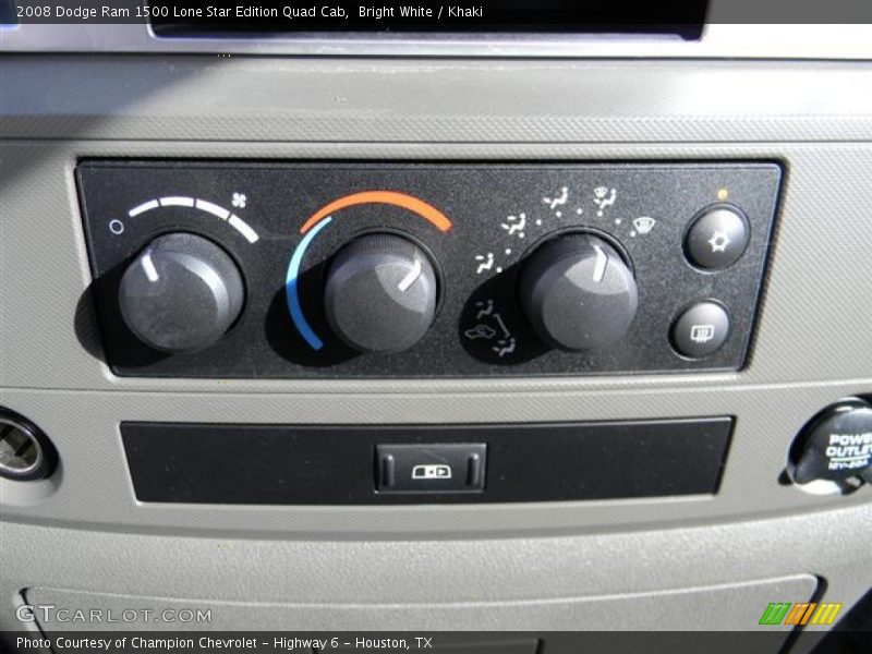 Bright White / Khaki 2008 Dodge Ram 1500 Lone Star Edition Quad Cab