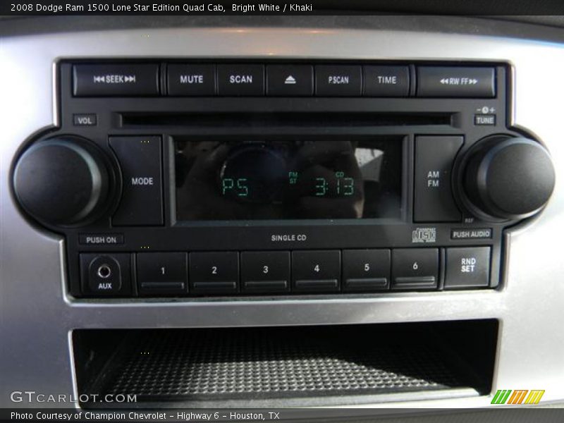 Bright White / Khaki 2008 Dodge Ram 1500 Lone Star Edition Quad Cab