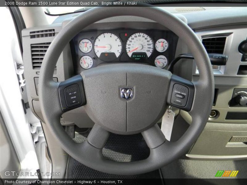 Bright White / Khaki 2008 Dodge Ram 1500 Lone Star Edition Quad Cab