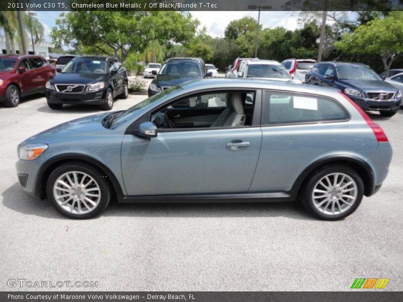 Chameleon Blue Metallic / Off Black/Blonde T-Tec 2011 Volvo C30 T5