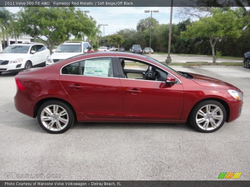 Flamenco Red Metallic / Soft Beige/Off Black 2011 Volvo S60 T6 AWD