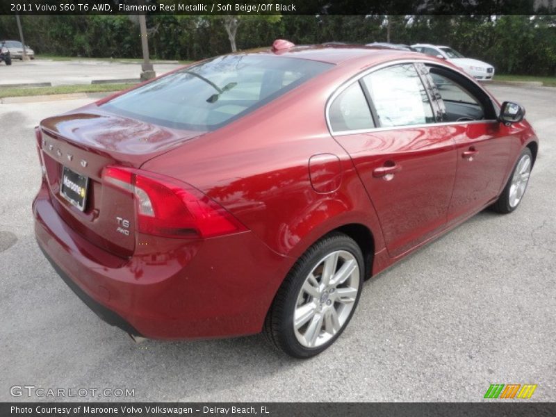 Flamenco Red Metallic / Soft Beige/Off Black 2011 Volvo S60 T6 AWD