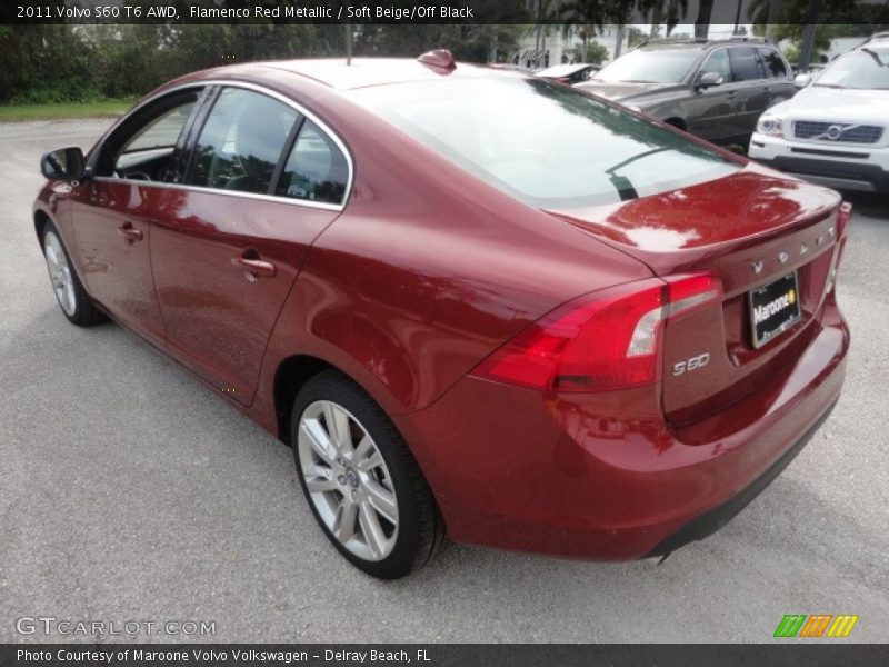Flamenco Red Metallic / Soft Beige/Off Black 2011 Volvo S60 T6 AWD