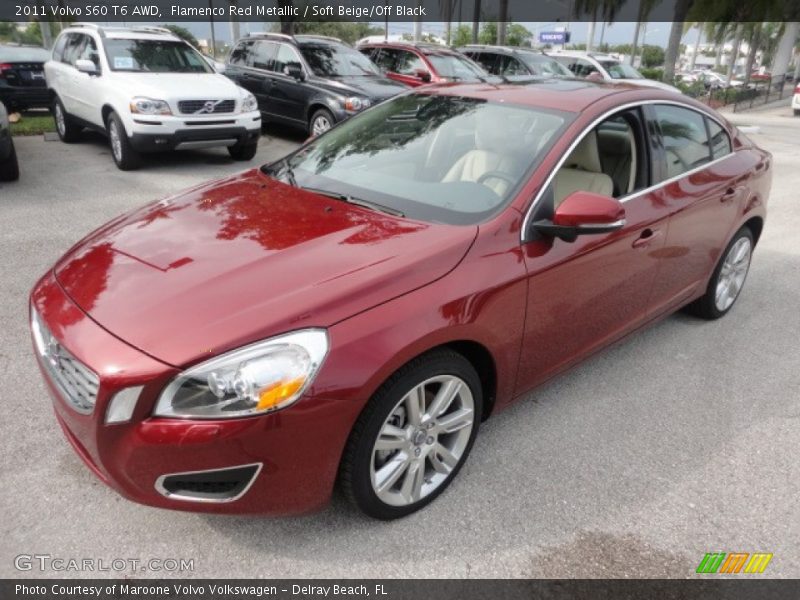 Flamenco Red Metallic / Soft Beige/Off Black 2011 Volvo S60 T6 AWD