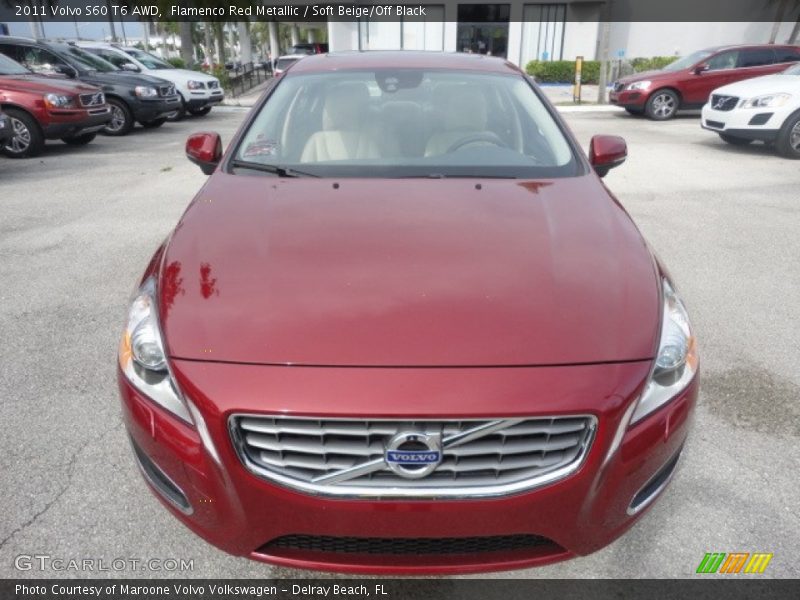 Flamenco Red Metallic / Soft Beige/Off Black 2011 Volvo S60 T6 AWD