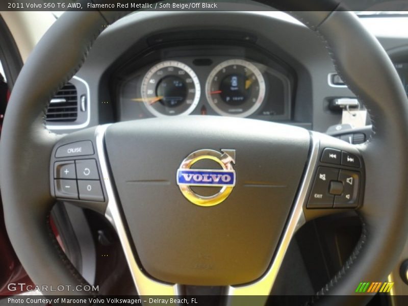 Flamenco Red Metallic / Soft Beige/Off Black 2011 Volvo S60 T6 AWD