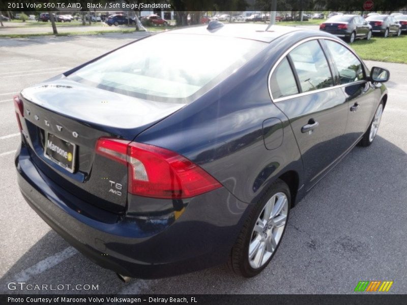 Black / Soft Beige/Sandstone 2011 Volvo S60 T6 AWD