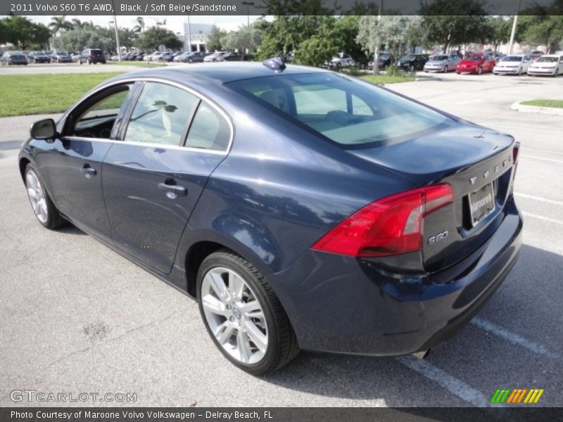 Black / Soft Beige/Sandstone 2011 Volvo S60 T6 AWD