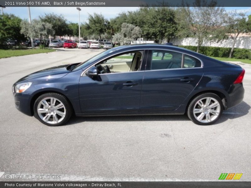 Black / Soft Beige/Sandstone 2011 Volvo S60 T6 AWD