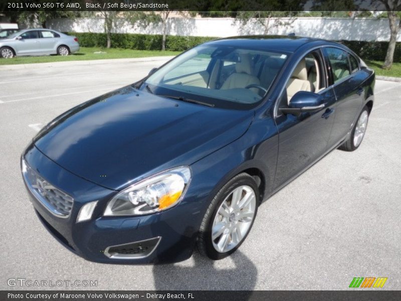 Black / Soft Beige/Sandstone 2011 Volvo S60 T6 AWD
