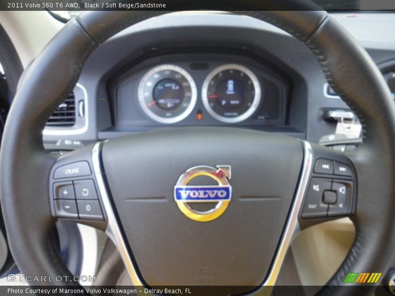 Black / Soft Beige/Sandstone 2011 Volvo S60 T6 AWD