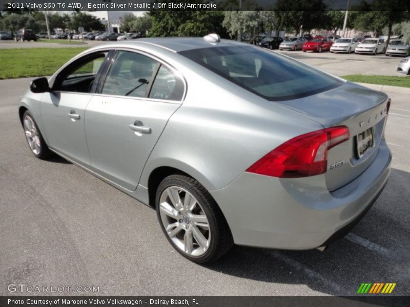 Electric Silver Metallic / Off Black/Anthracite 2011 Volvo S60 T6 AWD