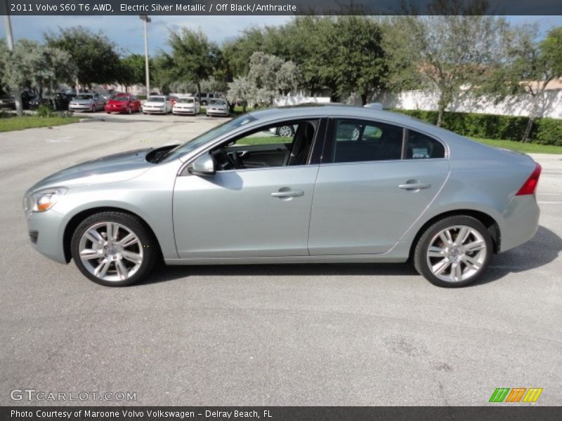 Electric Silver Metallic / Off Black/Anthracite 2011 Volvo S60 T6 AWD