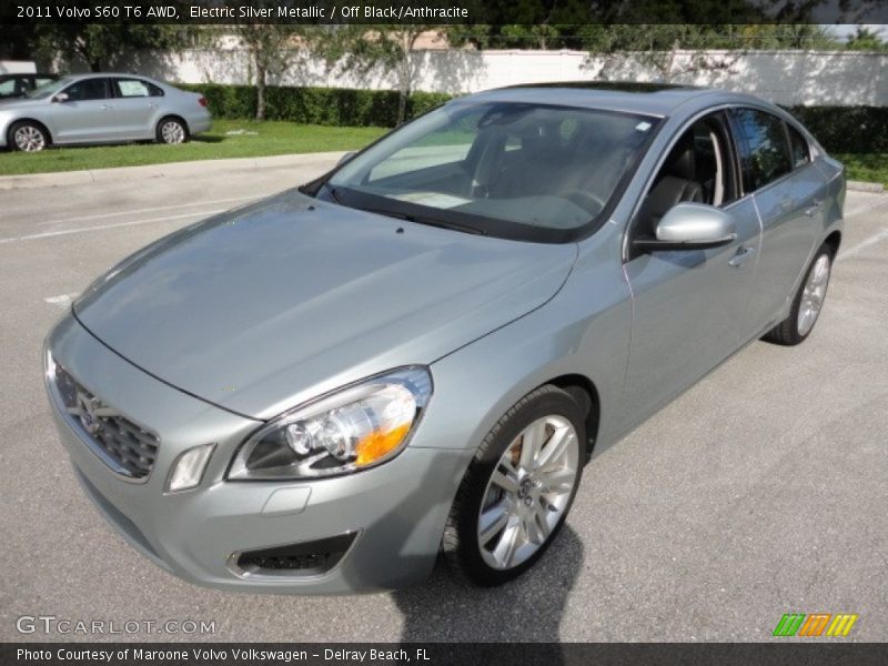 Electric Silver Metallic / Off Black/Anthracite 2011 Volvo S60 T6 AWD