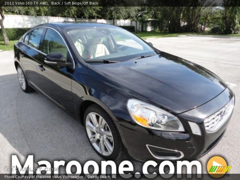 Black / Soft Beige/Off Black 2011 Volvo S60 T6 AWD