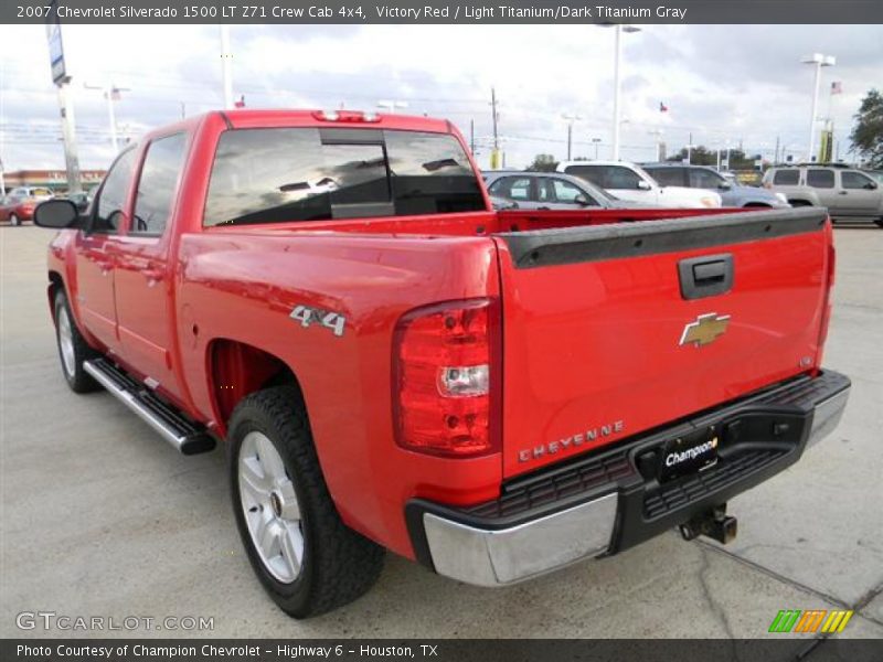 Victory Red / Light Titanium/Dark Titanium Gray 2007 Chevrolet Silverado 1500 LT Z71 Crew Cab 4x4