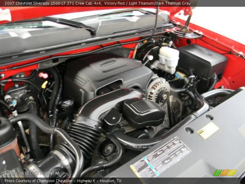 Victory Red / Light Titanium/Dark Titanium Gray 2007 Chevrolet Silverado 1500 LT Z71 Crew Cab 4x4