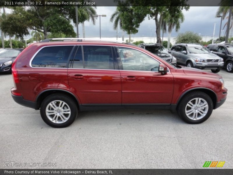 Flamenco Red Metallic / Beige 2011 Volvo XC90 3.2