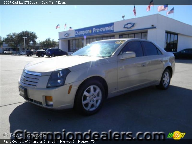 Gold Mist / Ebony 2007 Cadillac CTS Sedan
