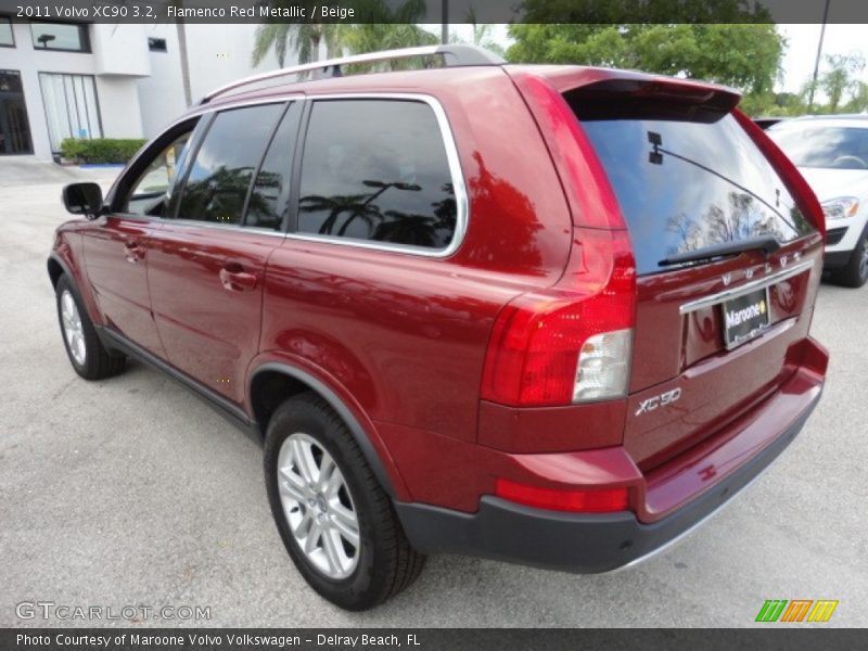 Flamenco Red Metallic / Beige 2011 Volvo XC90 3.2