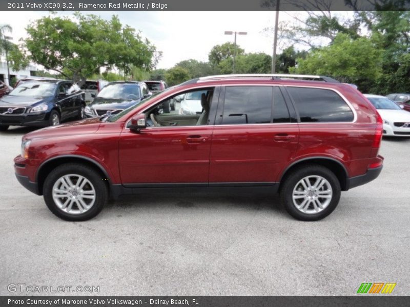 Flamenco Red Metallic / Beige 2011 Volvo XC90 3.2
