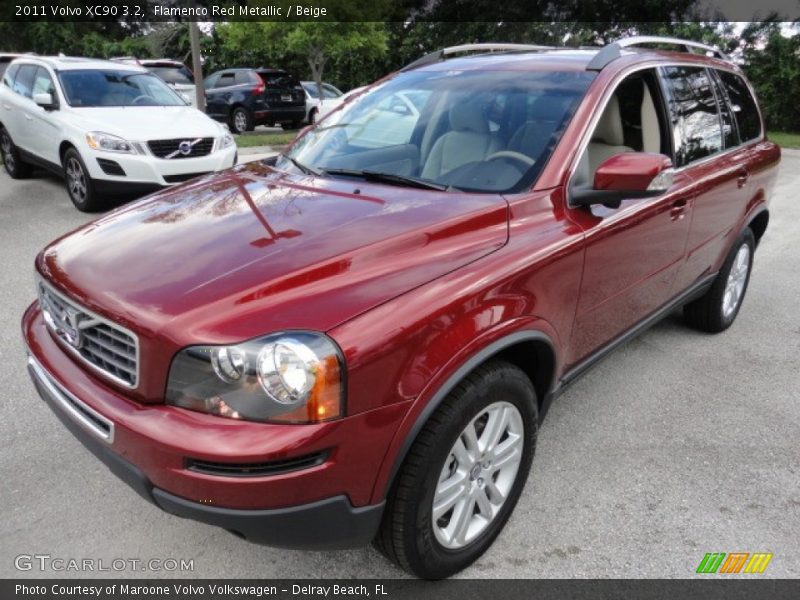 Flamenco Red Metallic / Beige 2011 Volvo XC90 3.2