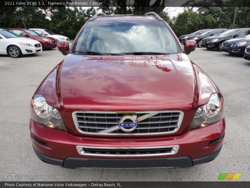 Flamenco Red Metallic / Beige 2011 Volvo XC90 3.2