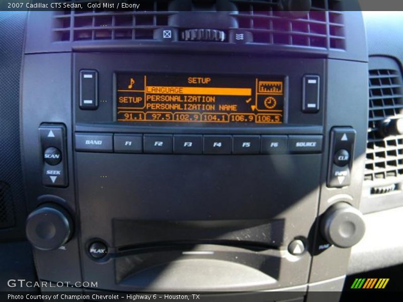 Gold Mist / Ebony 2007 Cadillac CTS Sedan