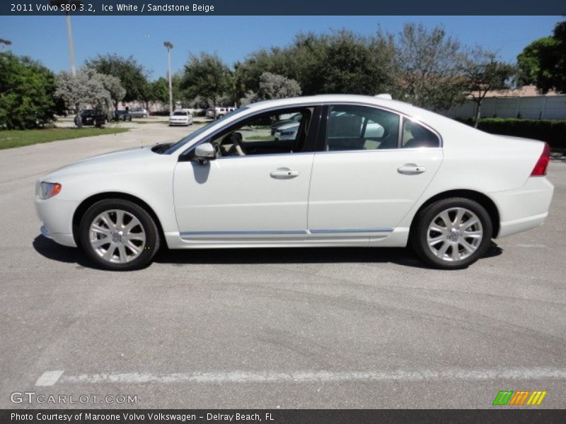 Ice White / Sandstone Beige 2011 Volvo S80 3.2