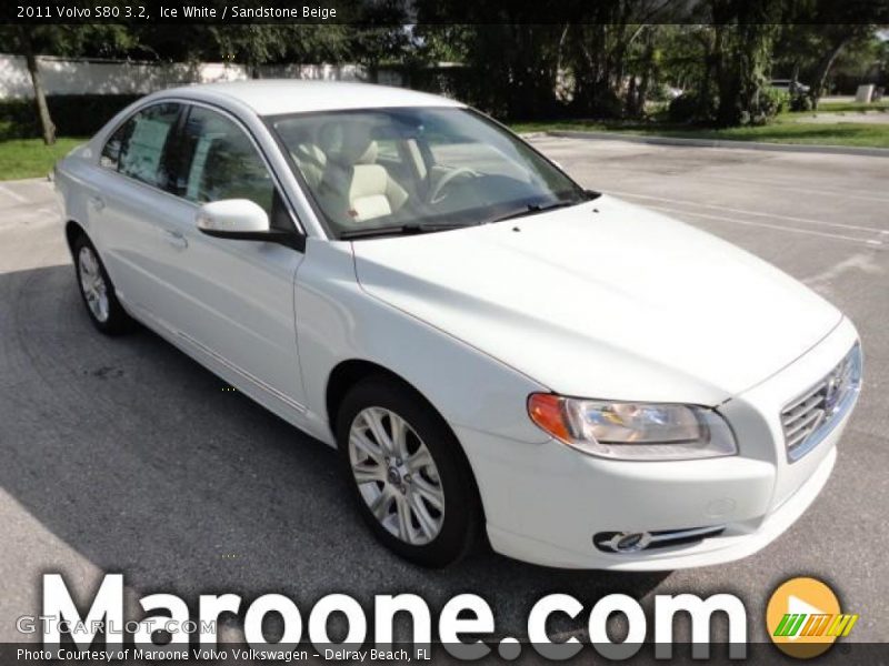 Ice White / Sandstone Beige 2011 Volvo S80 3.2