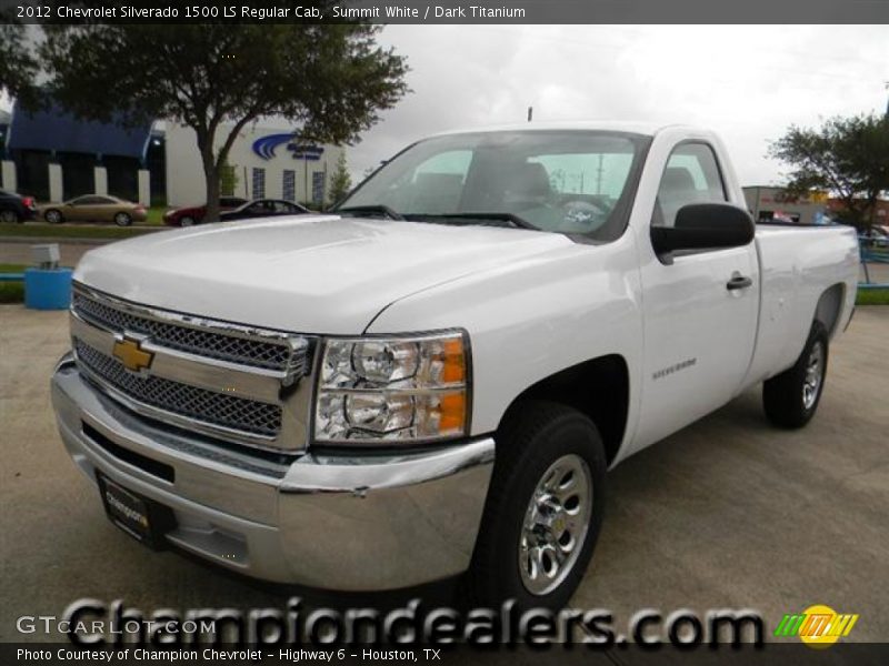 Summit White / Dark Titanium 2012 Chevrolet Silverado 1500 LS Regular Cab