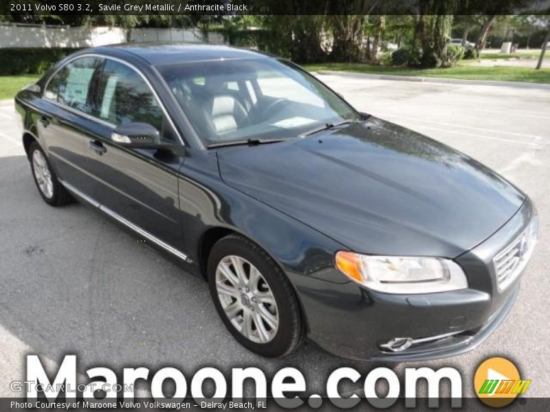 Savile Grey Metallic / Anthracite Black 2011 Volvo S80 3.2